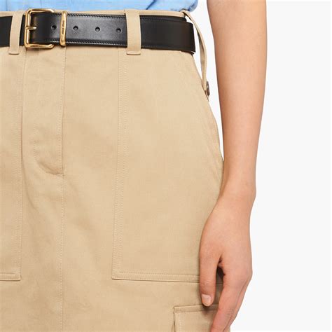 Cord Chino Midi Skirt 